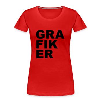 Graphic artist - Women's Premium Organic T-Shirt - red - Front - Mia (176cm)