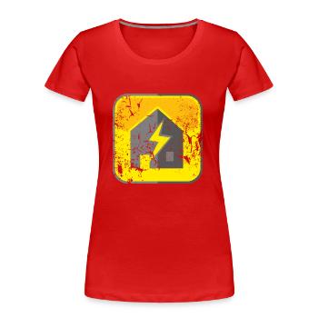 ElektroHouse - Symbol (used) - Frauen Premium Bio T-Shirt - Rot - Vorne - Mia (176cm)