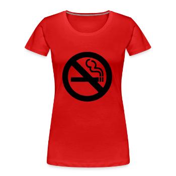 Zigarette - Frauen Premium Bio T-Shirt - Rot - Vorne - Mia (176cm)