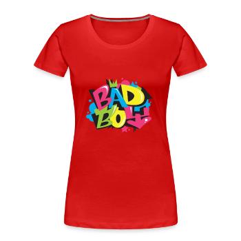 bad_boy - Women's Premium Organic T-Shirt - red - Front - Mia (176cm)