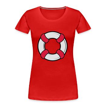 Rettungsring - Frauen Premium Bio T-Shirt - Rot - Vorne - Mia (176cm)
