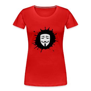 anonymous geek symbol of internet revolution nerd - Frauen Premium Bio T-Shirt - Rot - Vorne - Mia (176cm)