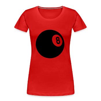 8 Billardkugel ball cue eight snokker blackball - Frauen Premium Bio T-Shirt - Rot - Vorne - Mia (176cm)