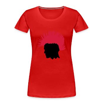 PUNK - Women's Premium Organic T-Shirt - red - Front - Mia (176cm)