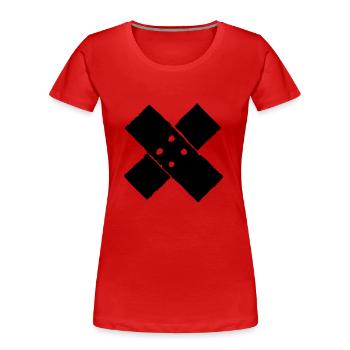 Pflaster - Frauen Premium Bio T-Shirt - Rot - Vorne - Mia (176cm)