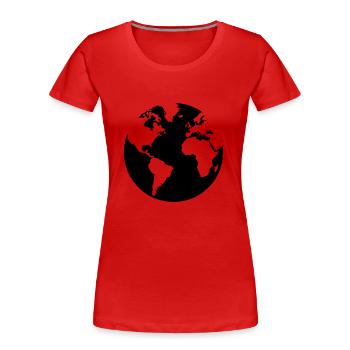 earth - Frauen Premium Bio T-Shirt - Rot - Vorne - Mia (176cm)
