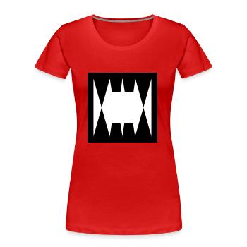 Ork Glyphe: War - Frauen Premium Bio T-Shirt - Rot - Vorne - Mia (176cm)