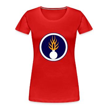 insigne gendarmerie - T-shirt bio Premium Femme - rouge - Devant - Mia (176cm)