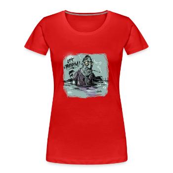 Lost in Paradise - Frauen Premium Bio T-Shirt - Rot - Vorne - Mia (176cm)