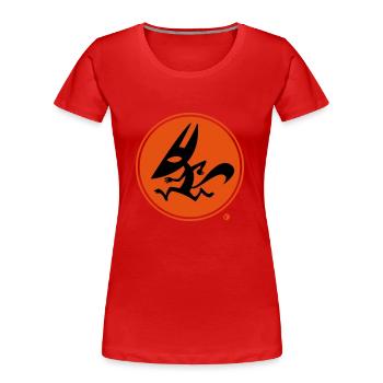 Groloup 01 - T-shirt bio Premium Femme - rouge - Devant - Mia (176cm)