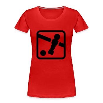 Tischkicker - Frauen Premium Bio T-Shirt - Rot - Vorne - Mia (176cm)