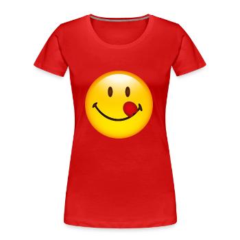 Smiley Taste - Women's Premium Organic T-Shirt - red - Front - Mia (176cm)