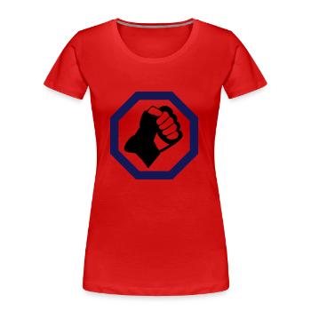 mma handschuh - Frauen Premium Bio T-Shirt - Rot - Vorne - Mia (176cm)