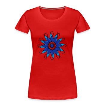 Gothic death - Frauen Premium Bio T-Shirt - Rot - Vorne - Mia (176cm)