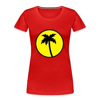 palm - Women's Premium Organic T-Shirt - red - Front - Mia (176cm)