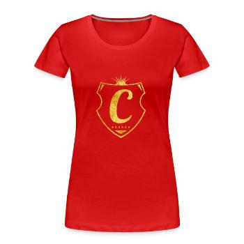 c letter - Women's Premium Organic T-Shirt - red - Front - Mia (176cm)