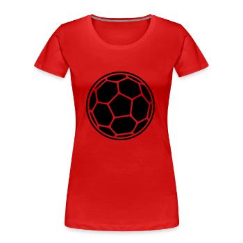 handball ball - Frauen Premium Bio T-Shirt - Rot - Vorne - Mia (176cm)