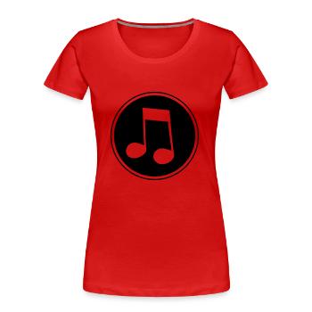 musiknote - Frauen Premium Bio T-Shirt - Rot - Vorne - Mia (176cm)