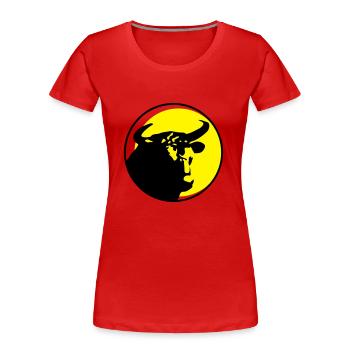 stier - Frauen Premium Bio T-Shirt - Rot - Vorne - Mia (176cm)