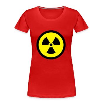 RADIOAKTIV - Frauen Premium Bio T-Shirt - Rot - Vorne - Mia (176cm)