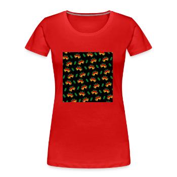 Masque de Noël cloches Cloche de Noël blanc - T-shirt bio Premium Femme - rouge - Devant - Mia (176cm)