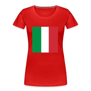 italien fahne - Frauen Premium Bio T-Shirt - Rot - Vorne - Mia (176cm)