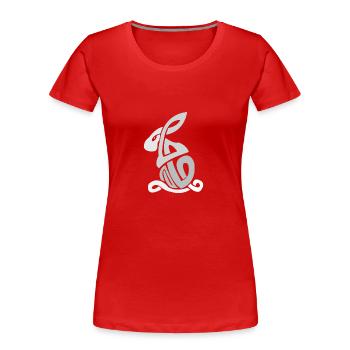 Celtic Symbols Celtic Knot Poison - Women's Premium Organic T-Shirt - red - Front - Mia (176cm)