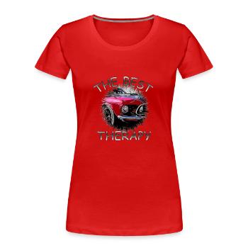 Auto - Frauen Premium Bio T-Shirt - Rot - Vorne - Mia (176cm)