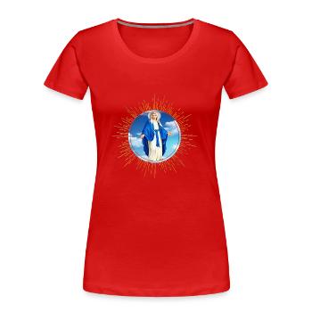 Maria Madonna - Frauen Premium Bio T-Shirt - Rot - Vorne - Mia (176cm)