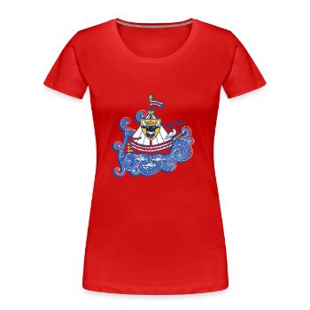 Armoiries de Wismar - T-shirt bio Premium Femme - rouge - Devant - Mia (176cm)