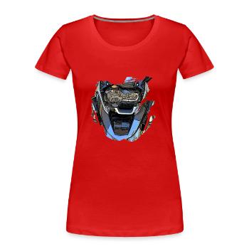 Motorcycle snout - Women's Premium Organic T-Shirt - red - Front - Mia (176cm)