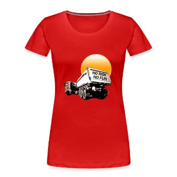 Camion - T-shirt bio Premium Femme - rouge - Devant - Mia (176cm)