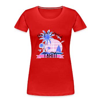 One day I will go to Tahiti - Women's Premium Organic T-Shirt - red - Front - Mia (176cm)
