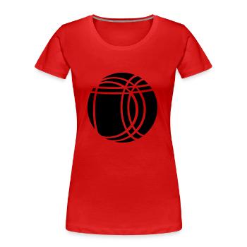 Petanque Ball - Frauen Premium Bio T-Shirt - Rot - Vorne - Mia (176cm)