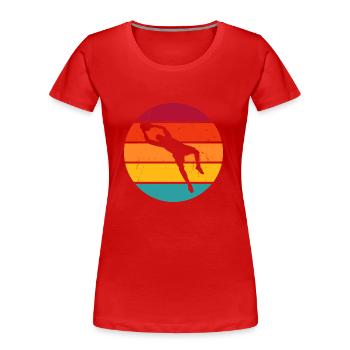 Football Gardien de but Footballeurs Gardiens de but Gardiens de but - T-shirt bio Premium Femme - rouge - Devant - Mia (176cm)
