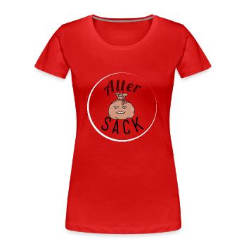 Alter Sack - Frauen Premium Bio T-Shirt - Rot - Vorne - Mia (176cm)
