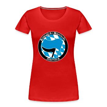 Königliche Bayrische Antifa - Frauen Premium Bio T-Shirt - Rot - Vorne - Mia (176cm)