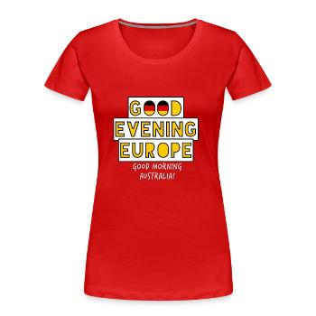 Eurovision Song Contest Deutschland - Frauen Premium Bio T-Shirt - Rot - Vorne - Mia (176cm)