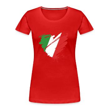 Italia Italy Football Champion Ball Europe Flag - Women's Premium Organic T-Shirt - red - Front - Mia (176cm)