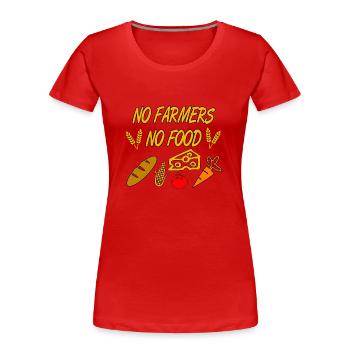 Cultivateur - T-shirt bio Premium Femme - rouge - Devant - Mia (176cm)