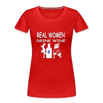 Wein - Frauen Premium Bio T-Shirt - Rot - Vorne - Mia (176cm)