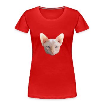 SPHYNX - T-shirt bio Premium Femme - rouge - Devant - Mia (176cm)