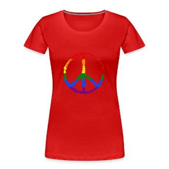 LGBT-Regenbogenflagge - Frauen Premium Bio T-Shirt - Rot - Vorne - Mia (176cm)