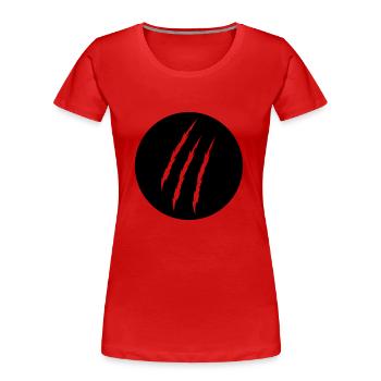 Claw - Women's Premium Organic T-Shirt - red - Front - Mia (176cm)