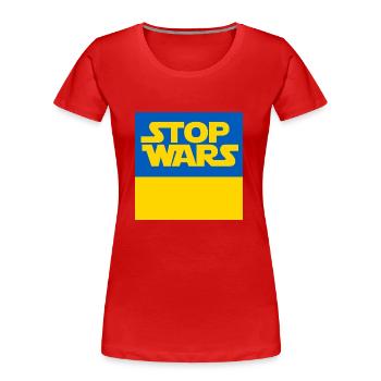Ukraine - Women's Premium Organic T-Shirt - red - Front - Mia (176cm)