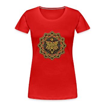 Skandinavischer Wikinger - Frauen Premium Bio T-Shirt - Rot - Vorne - Mia (176cm)