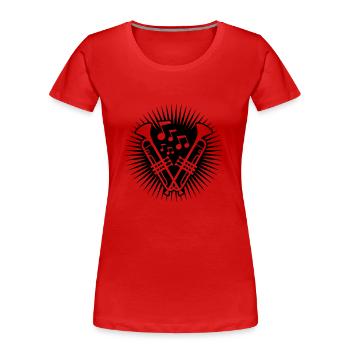 Konzert Team Trompeten - Frauen Premium Bio T-Shirt - Rot - Vorne - Mia (176cm)