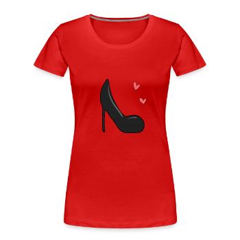 chaussure à talons hauts girlish femelle - T-shirt bio Premium Femme - rouge - Devant - Mia (176cm)