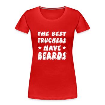 Bart - Frauen Premium Bio T-Shirt - Rot - Vorne - Mia (176cm)