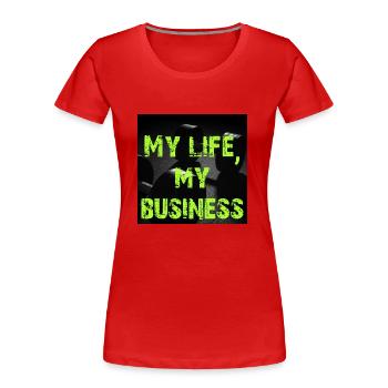 Motivation - Frauen Premium Bio T-Shirt - Rot - Vorne - Mia (176cm)
